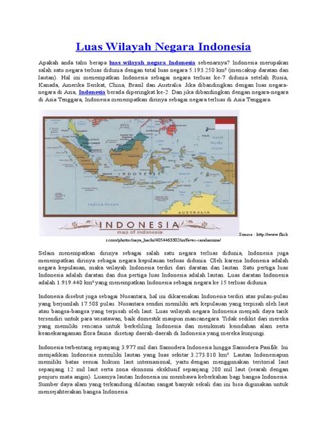 Luas Wilayah Negara Indonesia | PDF