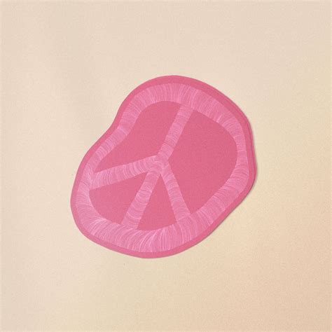 Peace Sign Sticker pink - Etsy