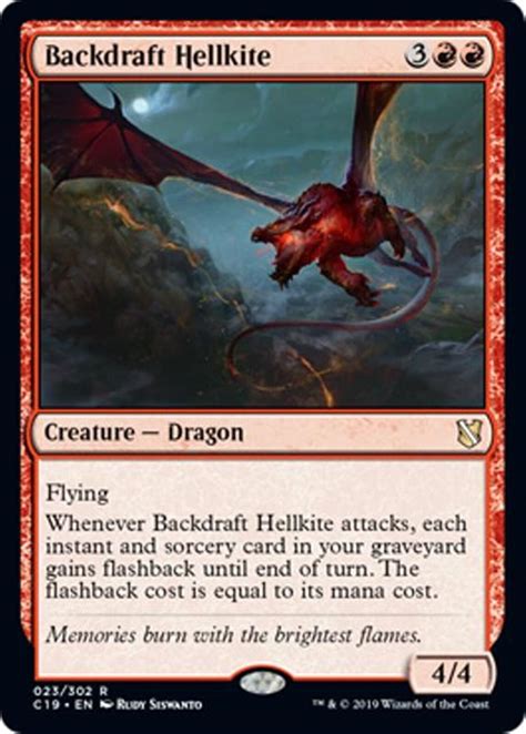 BACKDRAFT HELLKITE Commander 2019 MTG Red Creature - Dragon Rare | eBay