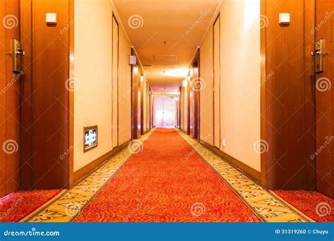 Hotel corridor stock photo. Image of carpet, modern, door - 31319260