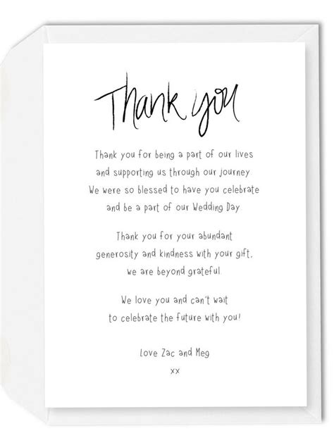 Wedding Thank You Card Wording Ideas 2 | Wedding thank you wording ...