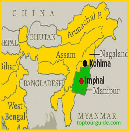 Manipur In India Map - Map Of Western Hemisphere