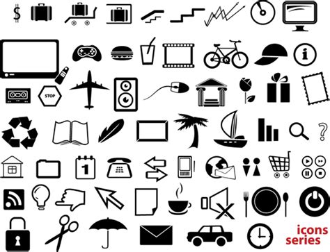 Simple icons vector free download