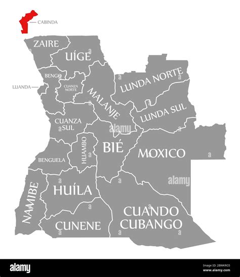 Cabinda province map Cut Out Stock Images & Pictures - Alamy