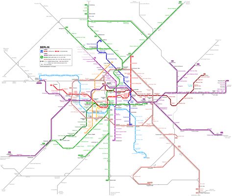 Berlin U-Bahn & S-Bahn Network Map | Netzplan