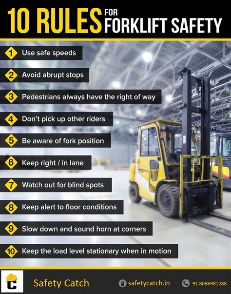 Forklift Safety #tips for #safety #workers. | Health and safety poster ...