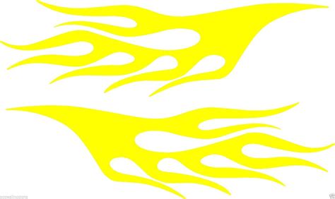 (2) Vinyl Vehicle Graphics Decals Stickers Flames # 5 Custom Auto Truc ...