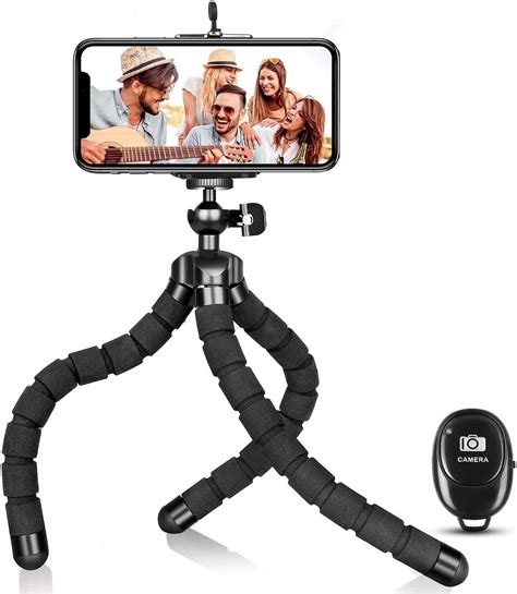 Amazon.com: Phone Tripod, Flexible Tripod and Portable Adjustable ...