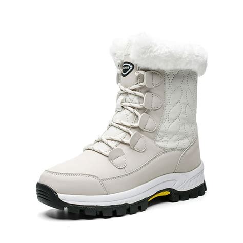 Own Shoe - Women Winter Warm Shoes Waterproof Comfortable Mid Calf Fur ...