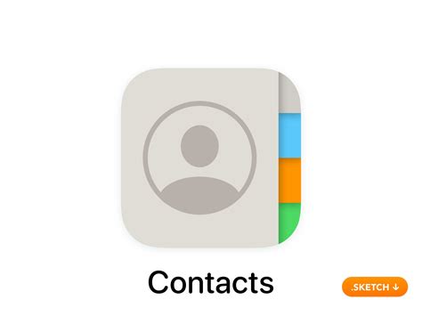 Apple "Contacts" App Icon - iOS 13 | App icon, App icon design, Simple ...