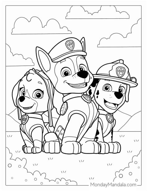 Paw Patrol Coloring Pages Chase