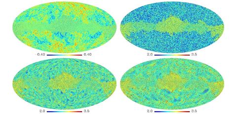 A simulated CMB map, in which the central regions were masked out and ...