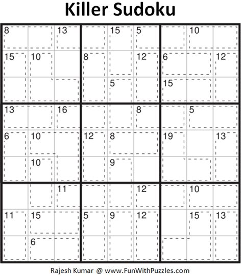 Killer Sudoku Puzzle (Fun With Sudoku #376)