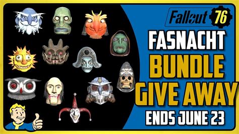 Fallout 76 News Fasnacht Parade Mask Bundle - YouTube