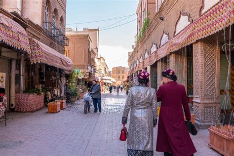 Early morning in the city of Kashgar in Uyghur-Xinjiang province, China ...