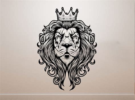 Lion Wall Decal/ Lion Wall Sticker/ Animal Wall Decal K632 - Etsy