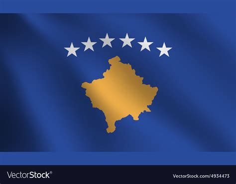 Kosovo flag Royalty Free Vector Image - VectorStock