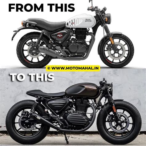 Modified RE Hunter 350 into a Cafe Racer | Custom bikes cafe racers ...