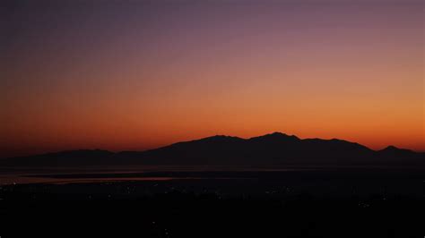 mountains, horizon, sunset, sky 4k sunset, Mountains, Horizon Sunset ...