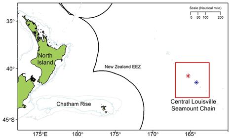 Location of the central Louisville Seamount Chain. The positions of the ...