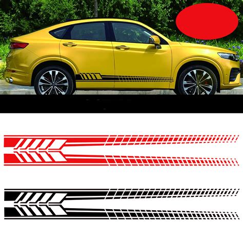 Sports Racing Stripe Graphic Stickers Truck Auto Car Body Side Door ...