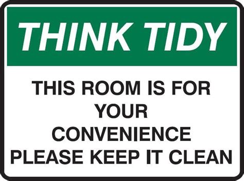 Printable Keep Breakroom Clean Signs | ... Tidy Signs - This Room Is ...