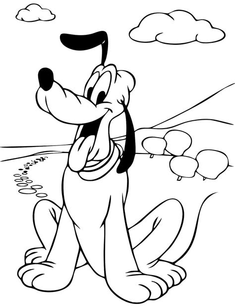 Pluto coloring pages to download and print for free