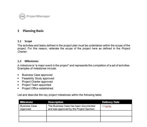 Project Plan Template for Word (Free Download) - ProjectManager