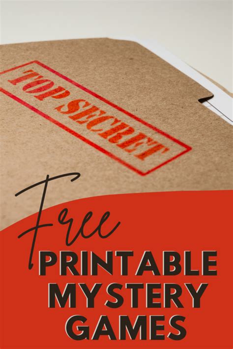 Free Printable Mystery Games For Parties & Entertaining - Fun Party Pop