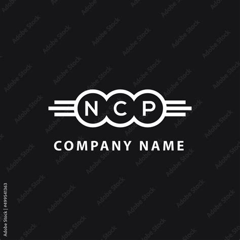 NCP letter logo design on black background. NCP creative initials ...