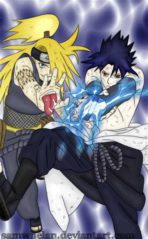 Sasuke vs Deidara by samwhelan on DeviantArt