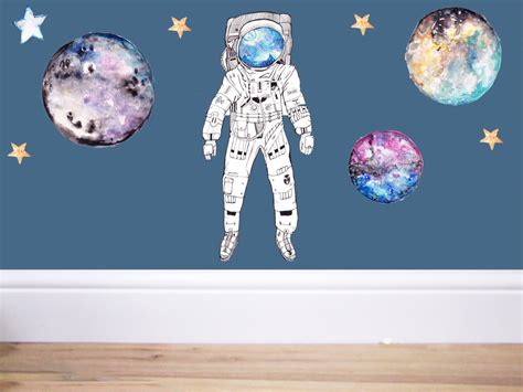 Space Planets Wall Decalsplanet Decalsgalaxy Stickers Space | Etsy