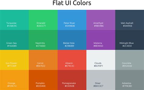 Flat UI Colors by mpuq | Ui color, Flat color palette, Flat design colors