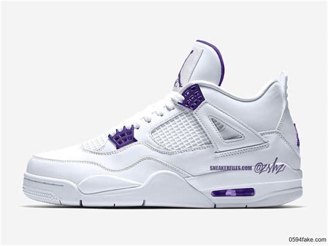 渲染图释出！这双Air Jordan 4“ Court Purple”你怎么看？ 货号：CT8527-115-莆田高仿鞋Fake网