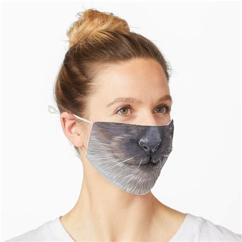 "Siamese Cat Face Mask" Mask for Sale by CatharineJo | Redbubble