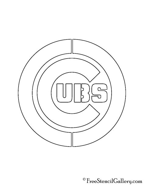 MLB - Chicago Cubs Logo Stencil | Free Stencil Gallery