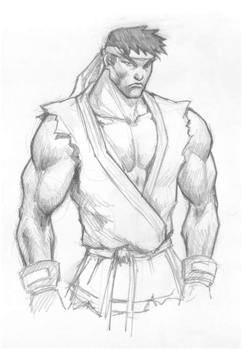 How to draw Ryu Street Fighter | Ryu street fighter, Drawings, Street ...