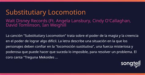 Significado de Substitutiary Locomotion de Walt Disney Records (Ft ...