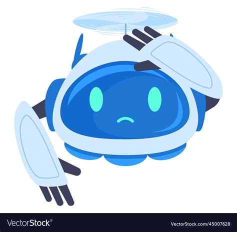 Cartoon flying robot quadcopter modern aerial Vector Image