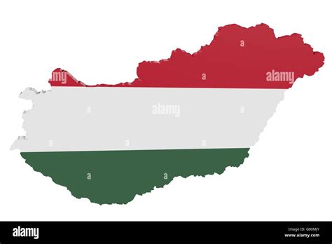 Hungarian Flag Map Stock Photo - Alamy