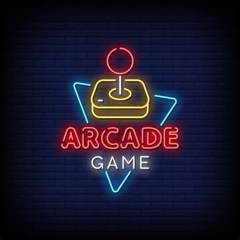 Arcade Game Neon Signs Vector 2187347 Vector Art at Vecteezy