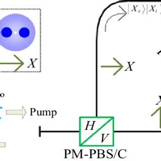 The schematic of the polarization entangled photon pair generation in ...