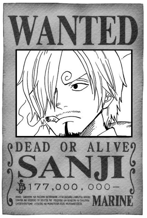 Sanji Wanted Poster by Master-COG on DeviantArt