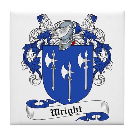 Wright Family Crest Tile Coaster by coats of arms, family crests ...