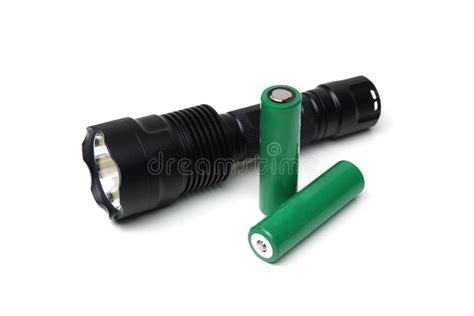 LED Torch with Lithium Battery Stock Image - Image of light, alkaline ...