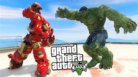 GTA 5 Моды: ХАЛК (HULK) VS ЖЕЛЕЗНЫЙ ЧЕЛОВЕК(IRON MAN) - Мстители - YouTube