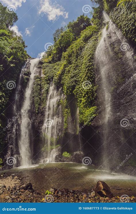 Bali, Fiji Waterfall from the Sekumbul Waterfalls, Indonesia, Asia ...