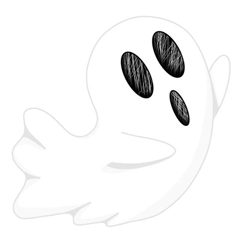 Scary Ghost PNG Transparent, Halloween White Ghost Flying Scary Black ...