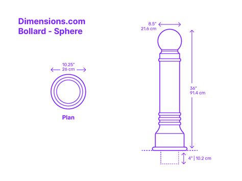 Bollard Spacing Dimensions & Drawings | Dimensions.com