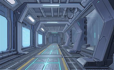 ArtStation - Spaceship interior design